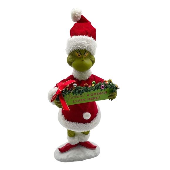 Dept 56 Possible Dreams BEWARE! A GRINCH LIVES‎ HERE 6009676 NEW IN BOX 2021 - Picture 1 of 10